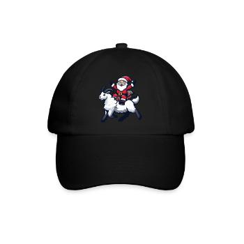 Bergziege Weihnachtsmann - Baseballkappe - Schwarz/Schwarz - Vorne
