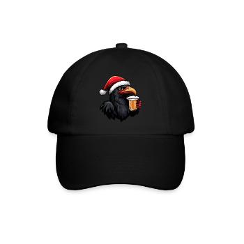 Harpie oiseau Noël bière drôle - Casquette classique - noir/noir - Devant