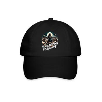 Funny Shepherd Motif with Herd Shepherd and Saying - Baseball Cap - black/black - Front