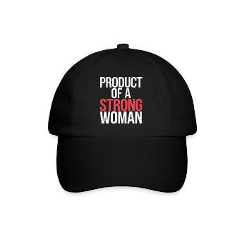 Product Of A Strong Woman 9 - Baseballkappe - Schwarz/Schwarz - Vorne