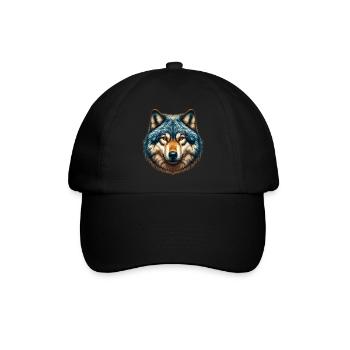 Wolf - Baseballkappe - Schwarz/Schwarz - Vorne