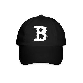 B - Baseballkappe - Schwarz/Schwarz - Vorne
