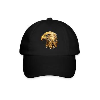 Tête d’aigle Or Oiseau de proie Oiseau Nature animale - Casquette classique - noir/noir - Devant