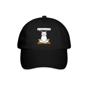 Cat Meditation - Baseball Cap - black/black - Front
