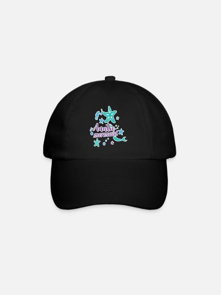 Auntie Mermaid - Baseball Cap - black/black