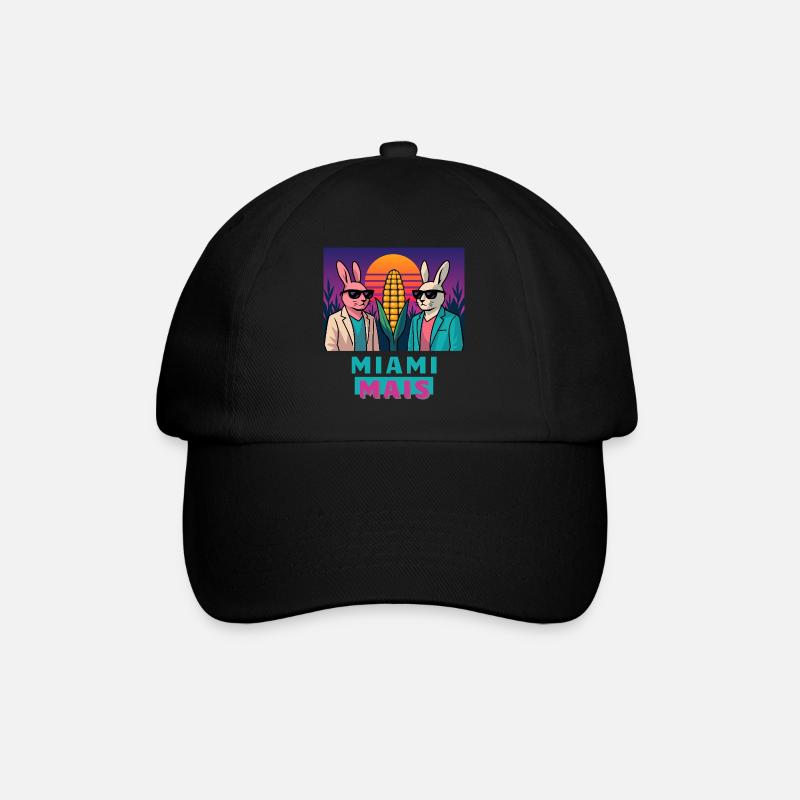 Maïs de Miami - Casquette classique - noir/noir