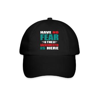 Have no Fear the Bäckermeister is here Outfit - Baseballkappe - Schwarz/Schwarz - Vorne