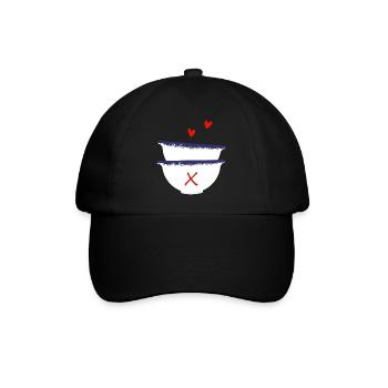 Letter x Breton bowls - Baseball Cap - black/black - Front