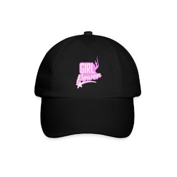 Girl Power sugar pink Flaming Graphic Design - Baseball Cap - black/black - Front