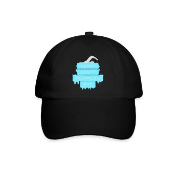 Sorry Can't Swimming Bye Swimmer Excuse Humor - Baseball Cap - black/black - Front