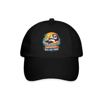 Vacances à la plage panda : travail ? Pas pour moi - Casquette classique - noir/noir - Devant