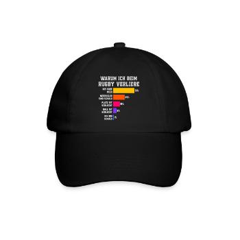 Pourquoi je perds au rugby Rugby - Casquette classique - noir/noir - Devant