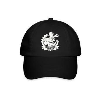 Ouvrier du bâtiment robuste avec engrenages - Casquette classique - noir/noir - Devant