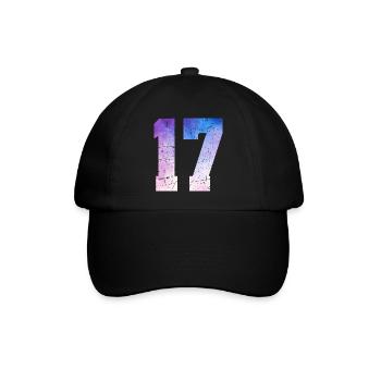 Ausgabe 17 – 17. Jubiläumsgeschenk - Baseballkappe - Schwarz/Schwarz - Vorne
