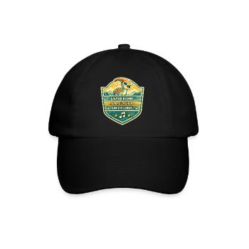 Dino Badge Lautes Leben - Baseballkappe - Schwarz/Schwarz - Vorne