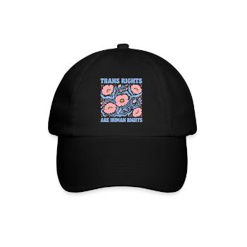 Pride Month LGBT -  Trans Rights Are Human Rights - Baseball Cap - black/black - Front