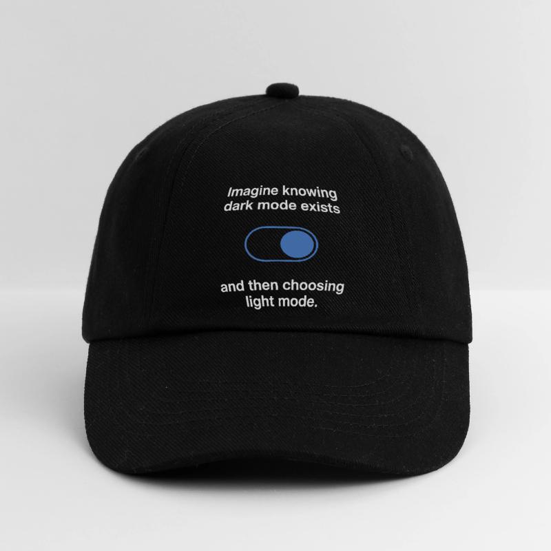 Dark Mode Exists Programmierer IT Nerd Coder Büro Baseballkappe