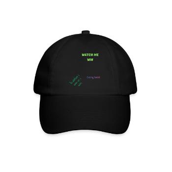 Watch Me Win - Citation motivante - Casquette classique - noir/noir - Devant