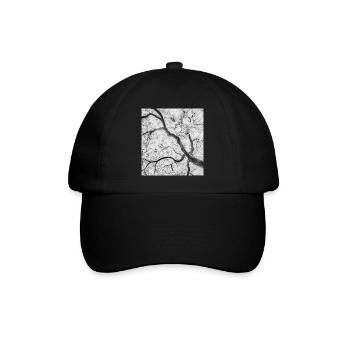 Monochrome Tree Branches Graphic - Baseball Cap - black/black - Front