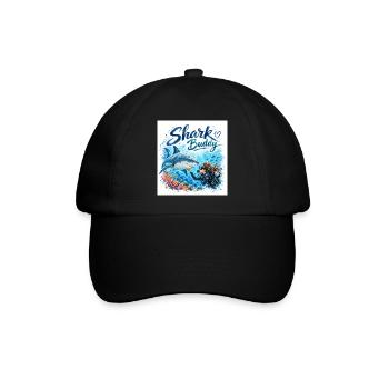 Shark Buddy Unterwasserfreund - Baseballkappe - Schwarz/Schwarz - Vorne