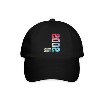 24. Geburtstag Limited Edition 2002 Jahrgang 2002 - Baseballkappe - Schwarz/Schwarz - Vorne
