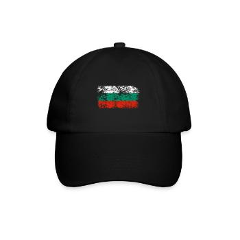 Bulgarien Flagge Bulgarische Fahne Goldstrand - Baseballkappe - Schwarz/Schwarz - Vorne
