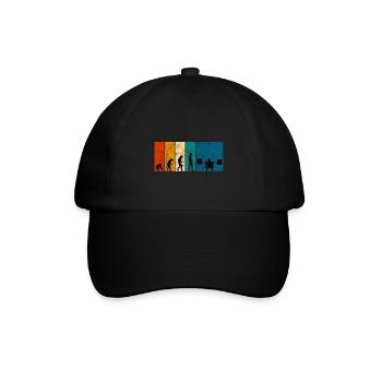 Bodybuilding Bodybuilder GYM Evolution Retro - Baseball Cap - black/black - Front