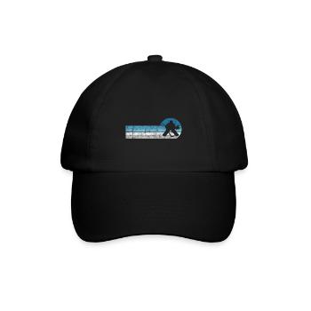 Ice Hockey Ice Hockey Retro Skates Puck Ice - Baseball Cap - black/black - Front