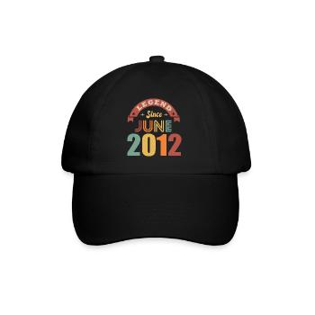 Anniversary 10 years legend born in June 2012 - Baseball Cap - black/black - Front