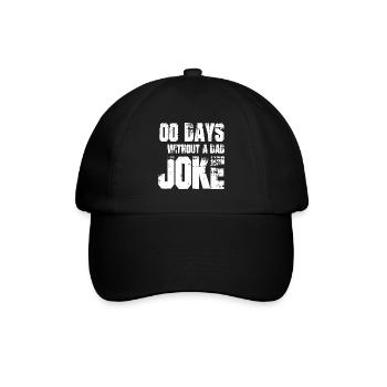 0 jours sans cadeau de blague de papa - Casquette classique - noir/noir - Devant