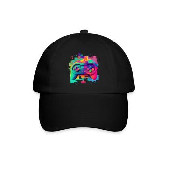 Retro colorful console - Baseball Cap - black/black - Front