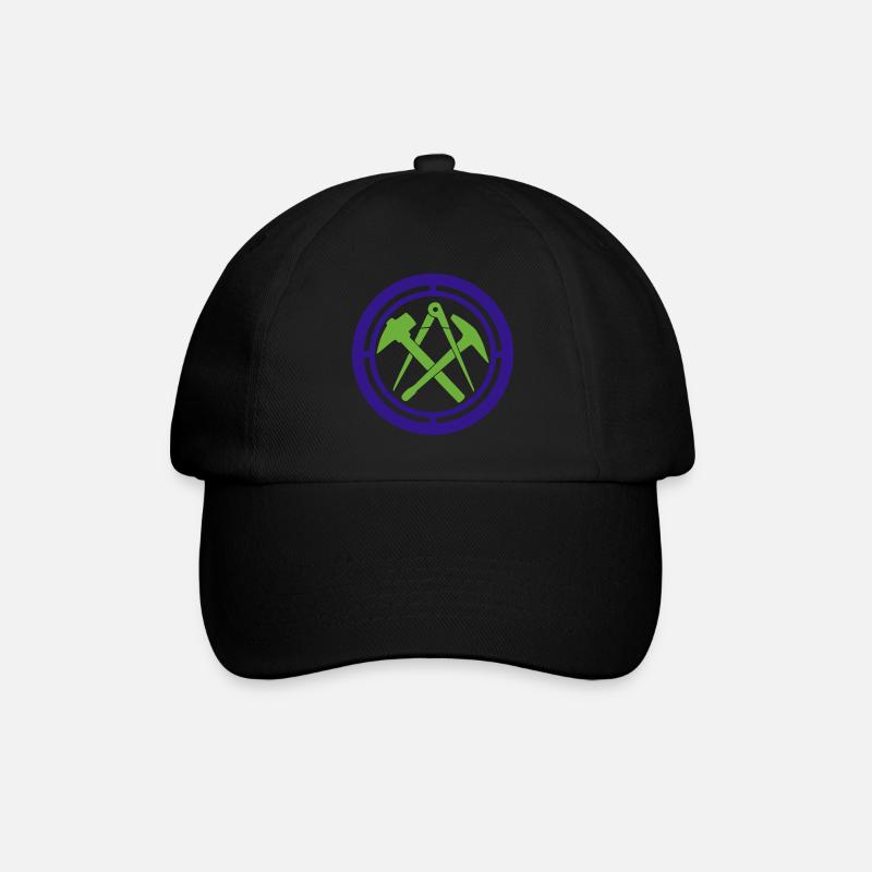Armoiries du logo de la Guilde des couvreurs | Couleurs changeantes - Casquette classique - noir/noir