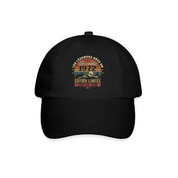 Cadeau Anniversaire Décembre 1972 - Decembre 1972 - Casquette classique - noir/noir - Devant