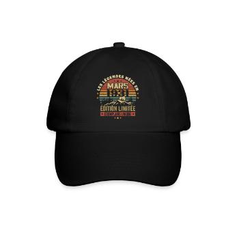 Vintage 1931 Mars Cadeau Anniversaire Rétro 1931 - Casquette classique - noir/noir - Devant