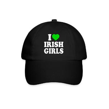 I love irish girls - Baseballkappe - Schwarz/Schwarz - Vorne