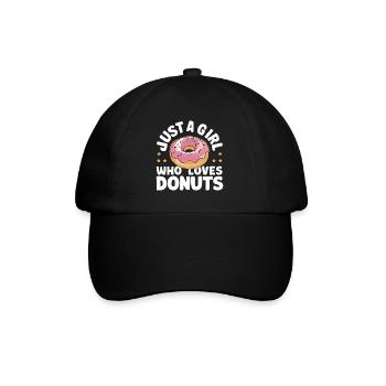 Donut Donuts Süßigkeiten Bagel - Baseballkappe - Schwarz/Schwarz - Vorne