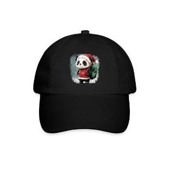 Pandas Christmas - Baseball Cap - black/black - Front