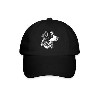 Australian Shepherd Dog Mountain - Baseball Cap - black/black - Front