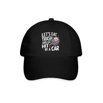 Opossum Possum Animal - Baseball Cap - black/black - Front