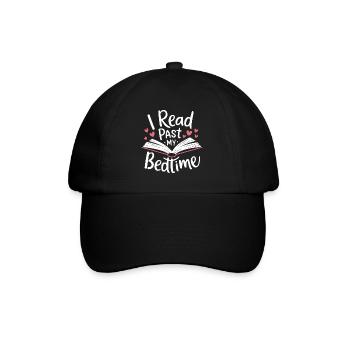 Bücher Buch lesen Bücherei Bibliothek Bücherwurm - Baseballkappe - Schwarz/Schwarz - Vorne