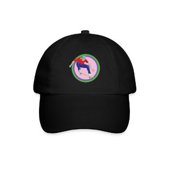 Skateboard Skater Halfpipe Stunt Backflip Board - Baseball Cap - black/black - Front