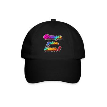 Schlager gehen immer Schlagerparty Schlagerfans - Baseballkappe - Schwarz/Schwarz - Vorne
