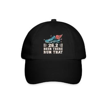 26.2 Been There Run That Marathon - Baseballkappe - Schwarz/Schwarz - Vorne