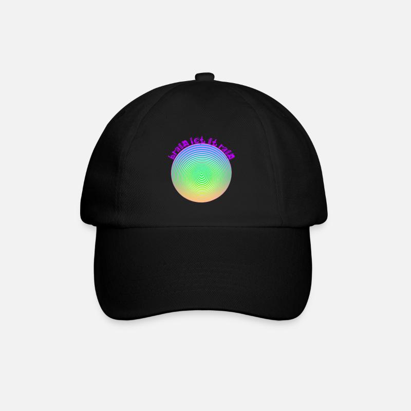brain let it rain - Baseballkappe - Schwarz/Schwarz