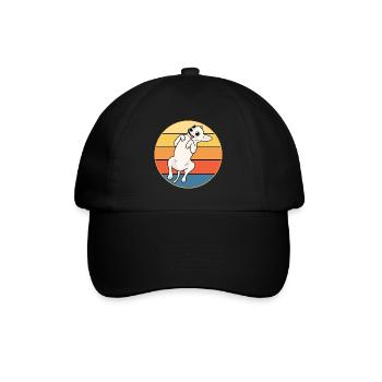 Mignon Chihuahua Dog Breed Vintage Retro Sunset - Casquette classique - noir/noir - Devant