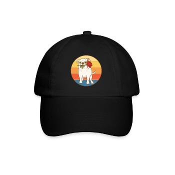 Mignon Chihuahua Dog Breed Vintage Retro Sunset - Casquette classique - noir/noir - Devant