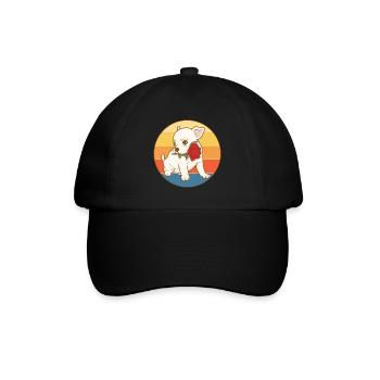 Mignon Chihuahua Dog Breed Vintage Retro Sunset - Casquette classique - noir/noir - Devant