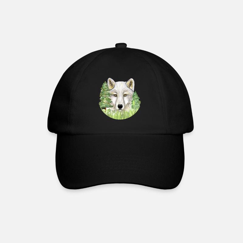 Wolf - Baseball Cap - black/black