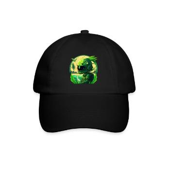 A green astronaut not from this Earth - Baseball Cap - black/black - Front