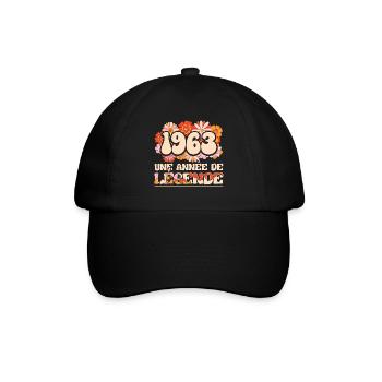 Année De Légende 1963 Femme 60 Ans Anniversaire - Casquette classique - noir/noir - Devant